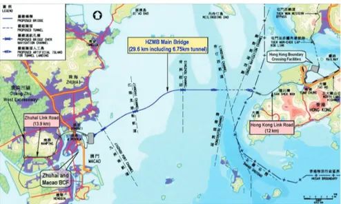 Figure 2 - Alignment of the Hong Kong - Zhuhai - Macao Link 