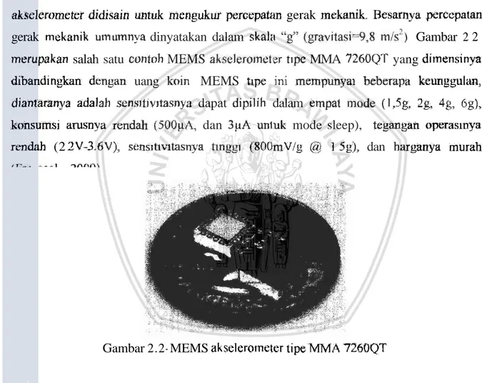 Gambar 2.2- MEMS akselerorneter tlpeMMA 72611QT 