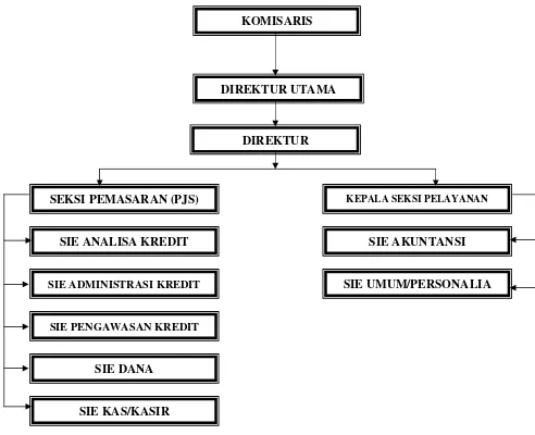 Gambar 4.1. Struktur Organisasi PT. BPR Masaran Mitaanda Sumber: Arsip PT. BPR Masaran Mitraanda 