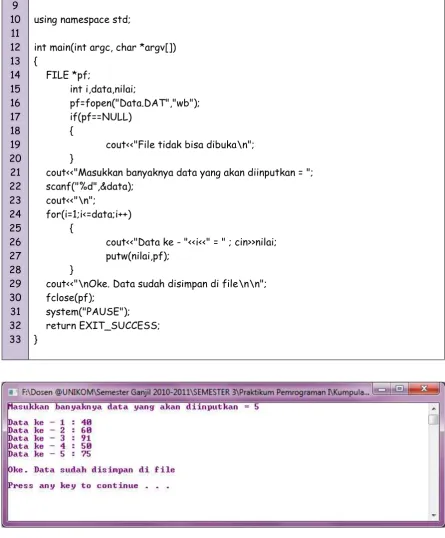Gambar 12.3 Tampilan Program 12-3 