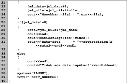 Gambar 6.4 Hasil eksekusi program Lat 6.4 