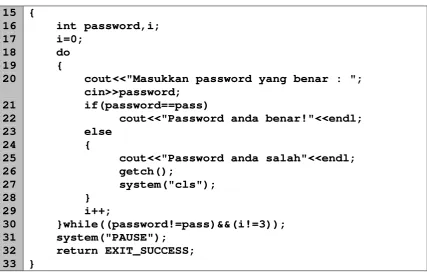 Gambar 6.6 Hasil eksekusi program Lat 6.7 