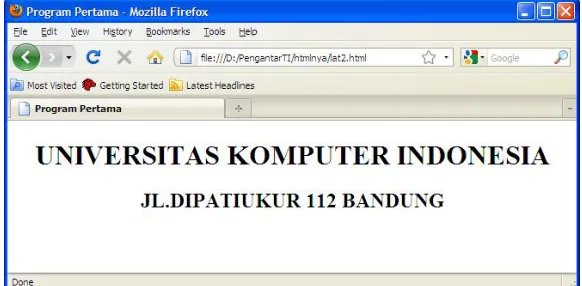 Gambar 2. Teks Header Pada JavaScript 