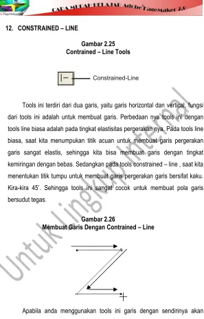 Gambar 2.25Contrained – Line Tools
