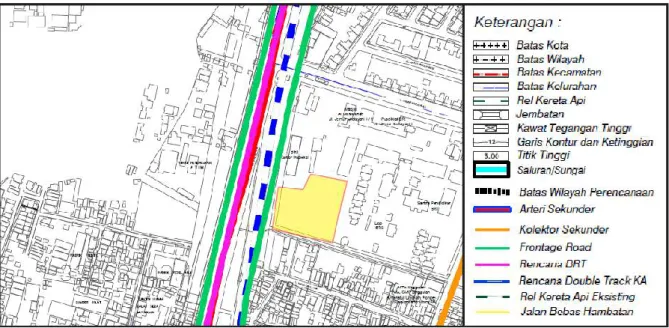 Gambar II.5 : Rencana Fungsi Jaringan Jalan pada Lahan  (Sumber: RDTRK Surabaya) 