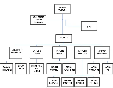 Gambar IV    Rancangan Struktur Organisasi PT PG/PS Madu Baru Madukismo 