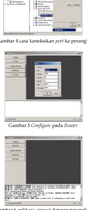 Gambar 5 Configure pada Router