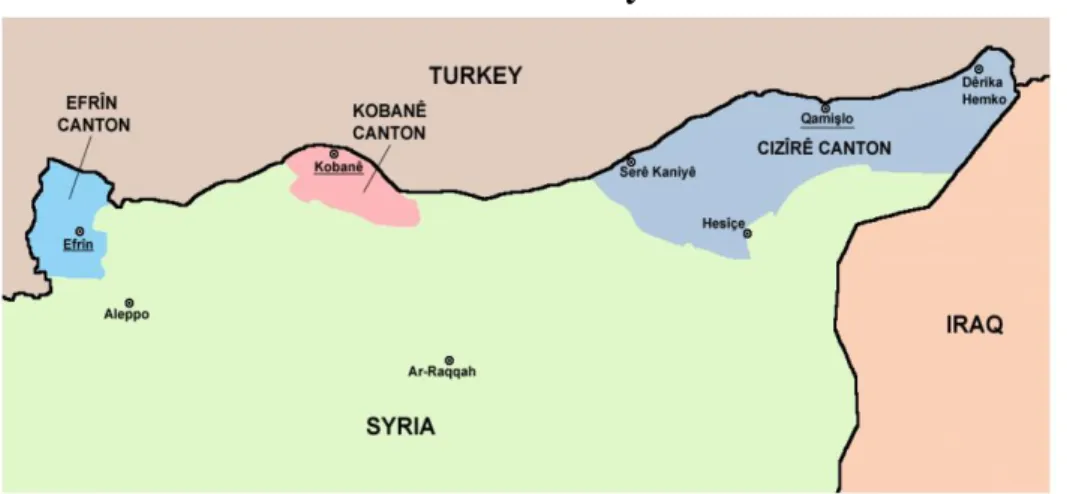 Gambar III. Perbatasan Wilayah Kurdi Suriah  