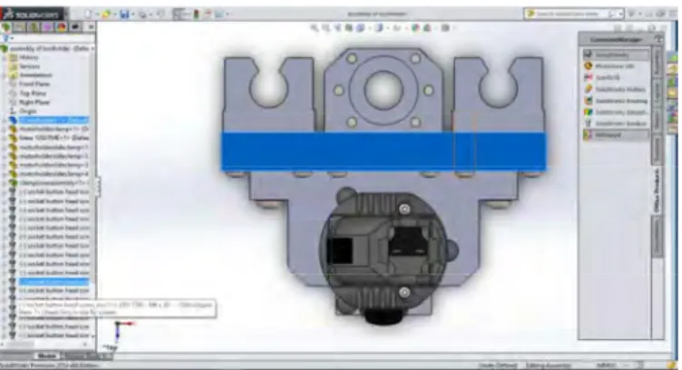 Gambar 2.17 Tampilan layar kerja pada Software Solidworks untuk melakukan  perancangan mesin CNC yang digunakan untuk simulasi