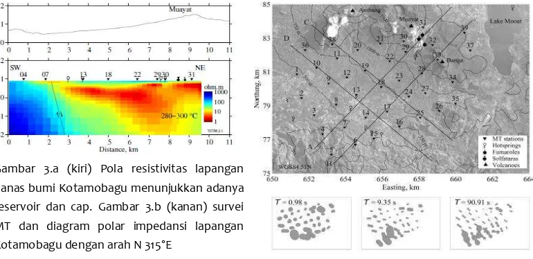 Gambar 3.a (kiri) Pola resistivitas lapangan 