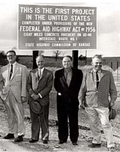 FIGURE 2  Missouri claims the first Interstate contract awarded  after passage of Federal-Aid Highway Act of 1956 (9)