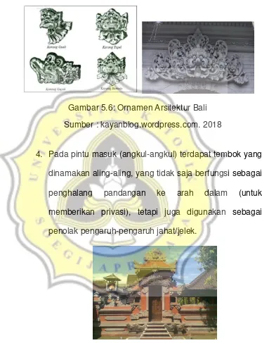 Gambar 5.6: Ornamen Arsitektur Bali 