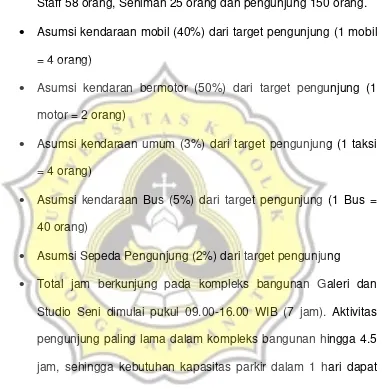 Tabel 4. 12 Kebutuhan Ruang Parkir   Sumber : Analisis Pribadi,2017 