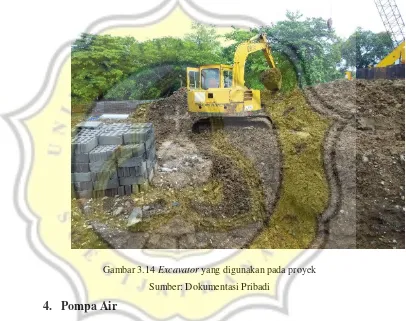 Gambar 3.14 Excavator yang digunakan pada proyek 