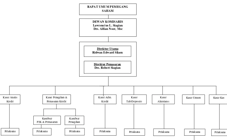 Gambar I: Struktur Organisasi PT BPR Bina Dian Citra 