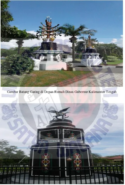 Gambar Batang Garing di Depan Rumah Dinas Gubernur Kalimantan Tengah 
