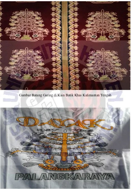 Gambar Batang Garing di Kain Batik Khas Kalimantan Tengah 
