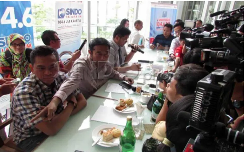Gambar 1: Diskusi dengan tema 'Deadlock Ahok' menyoroti perseteruan Gubernur  DKI Jakarta Basuki Purnama (Ahok) dengan DPRD DKI Jakarta