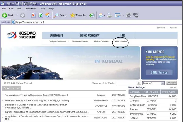 Gambar 5.2 Memilih XBRL Services 