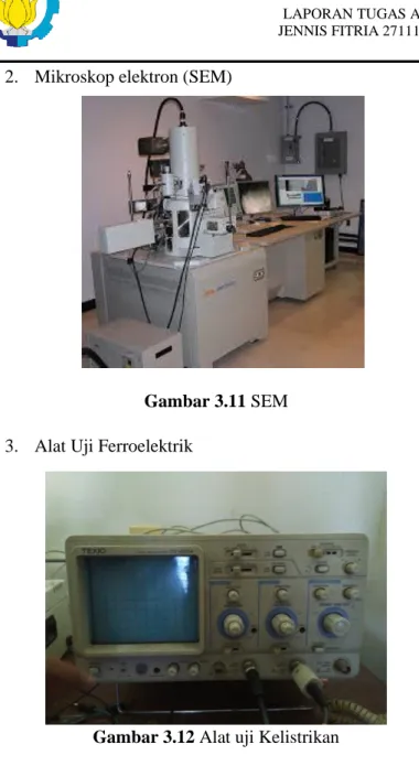 Gambar 3.11 SEM     3.  Alat Uji Ferroelektrik 