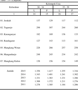 Tabel : 3.9. (Lanjutan)