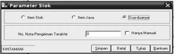 Gambar 2.38 Parameter  Stok 