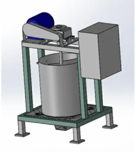Gambar 21. Hasil perancangan alat pengaduk  bubur organik 