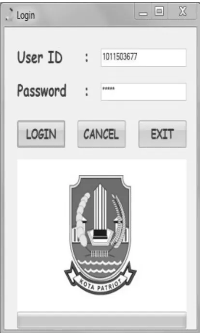 Gambar 14.  Tampilan layar login 