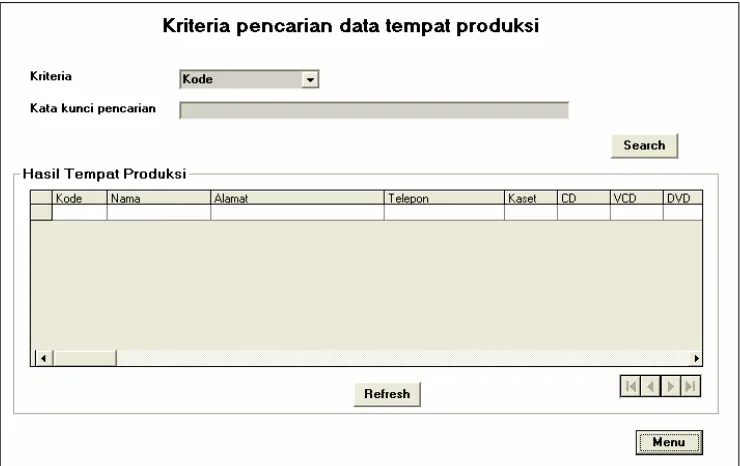 Gambar 3.21. Form Informasi Data Produksi 