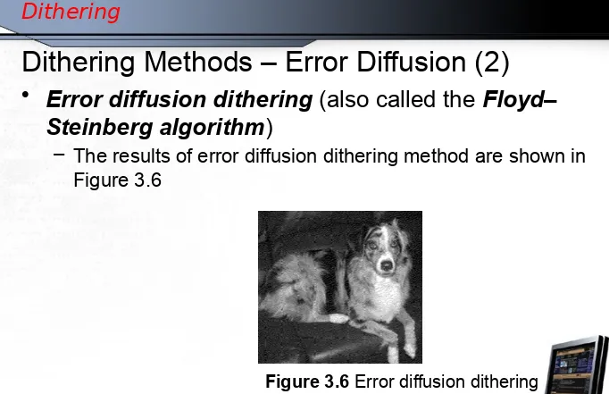 Figure 3.6 Error diffusion dithering