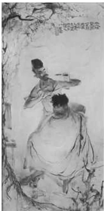 Gambar 2. Lee Man Fong, The Barber, 1946 (Sumber: www.christies.com)