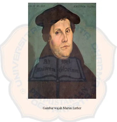 Gambar wajah Martin Luther 