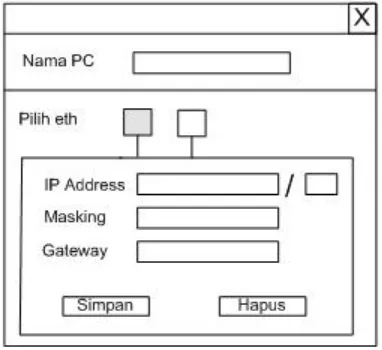 Gambar 3.7 Rancangan Form Setting IP 