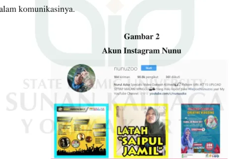 Gambar 2  Akun Instagram Nunu 