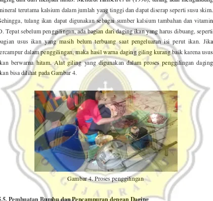 Gambar 4. Proses penggilingan 