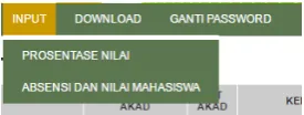 Gambar 13. Menu INPUT dan sub menunya. 