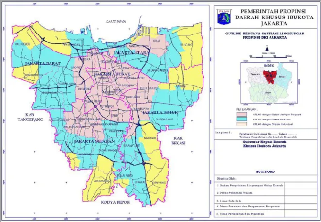 Gambar 1: Rencana pengembangan zona pengelolaan air limbah domistik di wilayah DKI Jakarta.