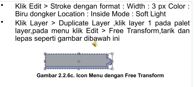 Gambar 2.2.6c. Icon Menu dengan Free Transform