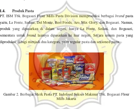 Gambar 2. Berbagai Merk Pasta PT. Indofood Sukses Makmur Tbk. Bogasari Flour 