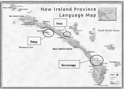 Figure 1 shows the location of language groups within New Ireland Province. 