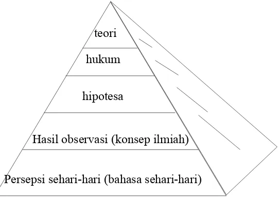 Gambar 5: Piramida Ilmu Pengetahuan IlmiahSumber: Noerhadi T. H. (1998) Diktat Kuliah Filsafat IlmuPengetahuan