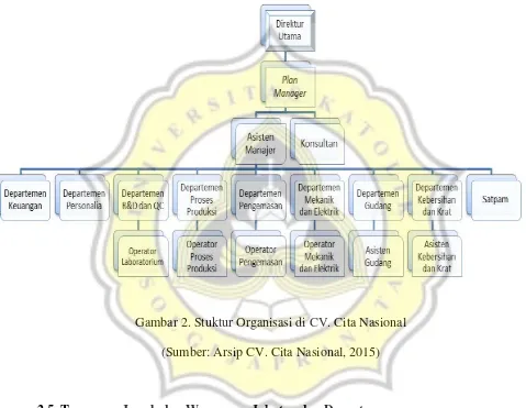 Gambar 2. Stuktur Organisasi di CV. Cita Nasional 