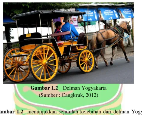 Gambar 1.2  Delman Yogyakarta  (Sumber : Cangkruk, 2012) 