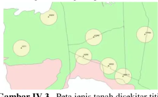 Gambar IV.4. Peta kepadatan penduduk di sekitar  titik pengamatan 