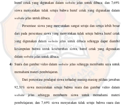 gambar video dalam website jelas sehingga membantu siswa untuk memahami 