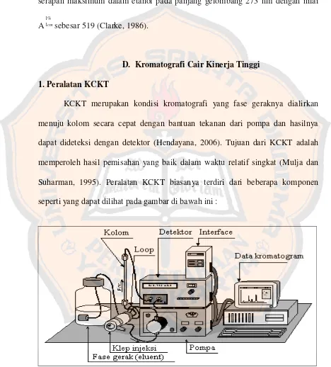 Gambar 4. Skema Peralatan KCKT (Kazakevich dan Nair, 1996) 