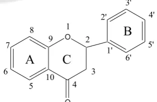 Gambar 2. Kerangka dasar flavonoid           