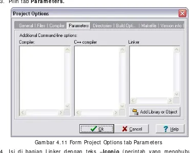 Gambar 4.11 Form Project Options tab Parameters 