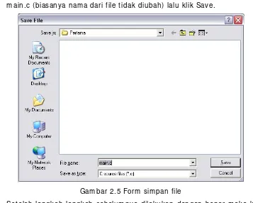 Gambar 2.5 Form simpan file 