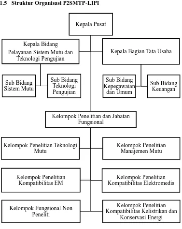 Gambar 1.1  Struktur Organisasi P2SMTP-LIPI 